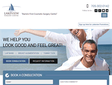 Tablet Screenshot of lakeviewsurgery.com